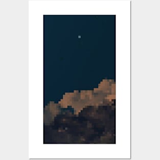 sky pixel art Posters and Art